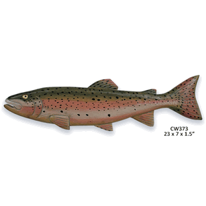 Rainbow Trout Wall Carved Wood