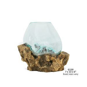 Root with Glass Vase Root with Glass Vase