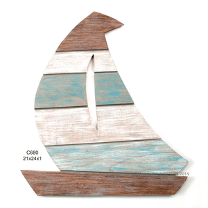 Sailboat Slatwood Panel  C680