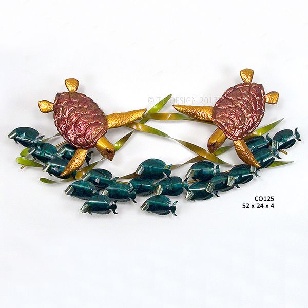 Sea Turtle Frolic Coastal Wall Art