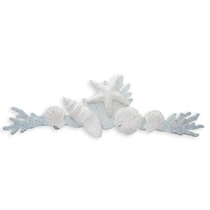 Shell and Coral Swag in Washed Aqua 