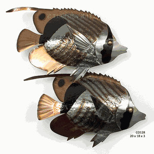 Striped Butterfly Fish Pair