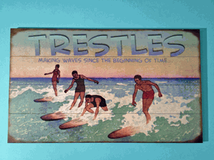 Trestles Beach Vintage Surfing Sign Trestles Beach Vintage Surfing Sign