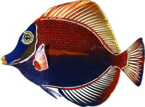 Tropical Kissing Fish Metal Wall Art Sculpture