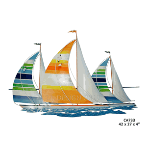 Tropical Regatta Metal Wall Art