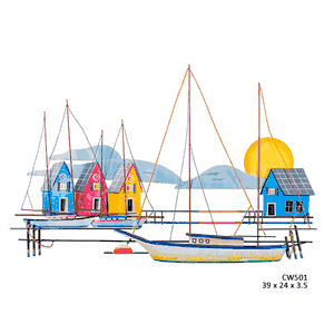 Island Harbor Metal Wall Art