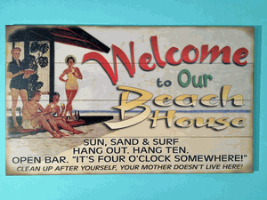 Welcome To Our Beach House - Wooden Sign Welcome To Our Beach House - Wooden Sign