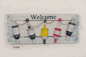 Wooden Buoy Sign Welcome Wooden Buoy Sign Welcome