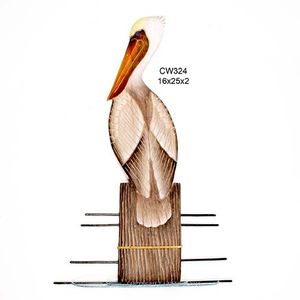 Wooden Pelican on Piling CW324
