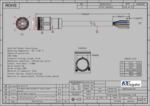 M23F5-OPEN-1M,  M23 Female (5-Pin) to open wire cable, 1M, for power