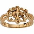 14k Gold Cross Ring