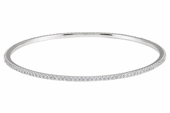 2 CARAT DIAMOND STACKABLE BANGLE BRACELET IN 14K WHITE GOLD