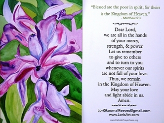 8 Beatitude Prayer Cards - Beatitude #1