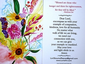 8 Beatitude Prayer Cards - Beatitude #4
