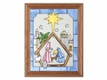 A Christmas Nativity Scene Stained Glass Art