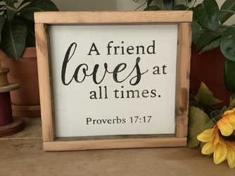 A Friend Loves At All Times Christian Wall Decor