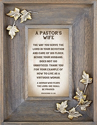 A Pastor's Wife Framed Tabletop Christian Verses