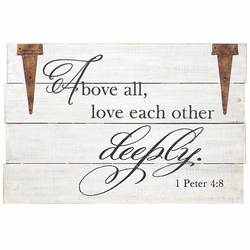 Above All Wood Pallet Sign - Christian Home & Wall Decor