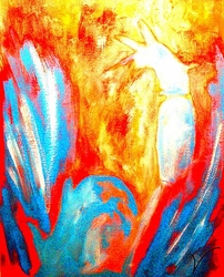 Adoration by Rod Hinson - Unframed Christian Modern Art