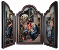 Adoration of the Magi (Dark Blue) Triptych Plaque