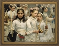 After the First Communion (Detail 3 Girls) - 9 Framed Options