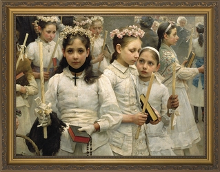 After the First Communion (Detail 3 Girls) - 9 Framed Options