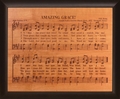 Amazing Grace Framed Cherry Wood Sign
