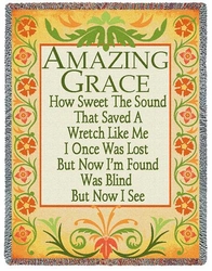 Amazing Grace Inspirational Tapestry Throw