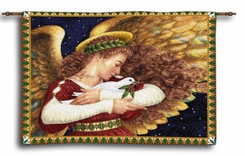 Angel and Dove Inspirational Wall Hanging
