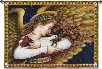 Angel and Dove Large Inspirational Wall Hanging
