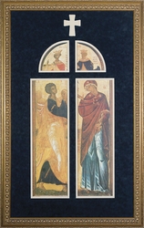 Annunciation Icon (Matted) - Framed Christian Art