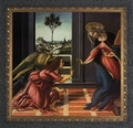 Annunication by Alessandro Botticelli (Ornate Dark Frame) - 4 Framed Options