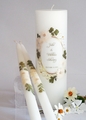 VINTAGE WHITE HYDRANGEA WEDDING UNITY CANDLES