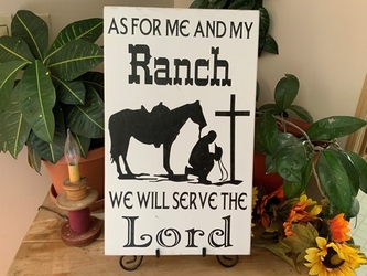 As For Me And My Ranch Christian Wall Decor