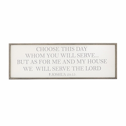 As For Me And My House Framed Christian Wall Sign