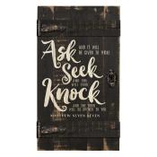 Ask, Seek And Knock Pallet Decor - Christian Home & Wall Decor