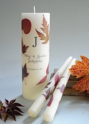 AUTUMN LEAF WEDDING UNITY CANDLES