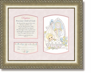 Baptism Girl Psalm 127:3 Framed Christian Art by Heartfelt