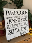 Before I Formed You In The Womb Christian Wall Decor
