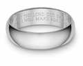 Bible Verse Wedding Band Ring - White Gold