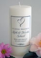 Ribbon Heart Memorial Candle