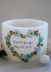Blue Bouquet Heart Lantern - 2 Sizes Available