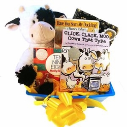 Caldecott Books Baby Gift Basket: Unisex Design