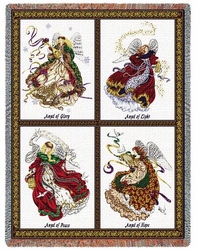 Celestial Angels Tapestry Throw