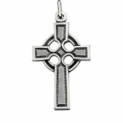 Celtic Sterling Silver Cross Necklace