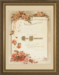 Certificate of Matrimony Framed Christian Wall Decor