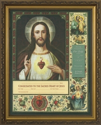 Consecration to the Sacred Heart Framed Catholic Wall Decor