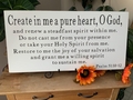 Create In Me A Pure Heart Christian Wall Decor