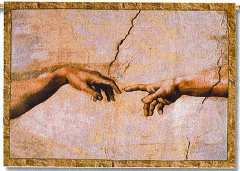 Creation of Man Genesis 2:7 Religious Tapestry Throw