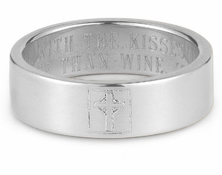 Cross Bible Verse Ring - Sterling Silver
